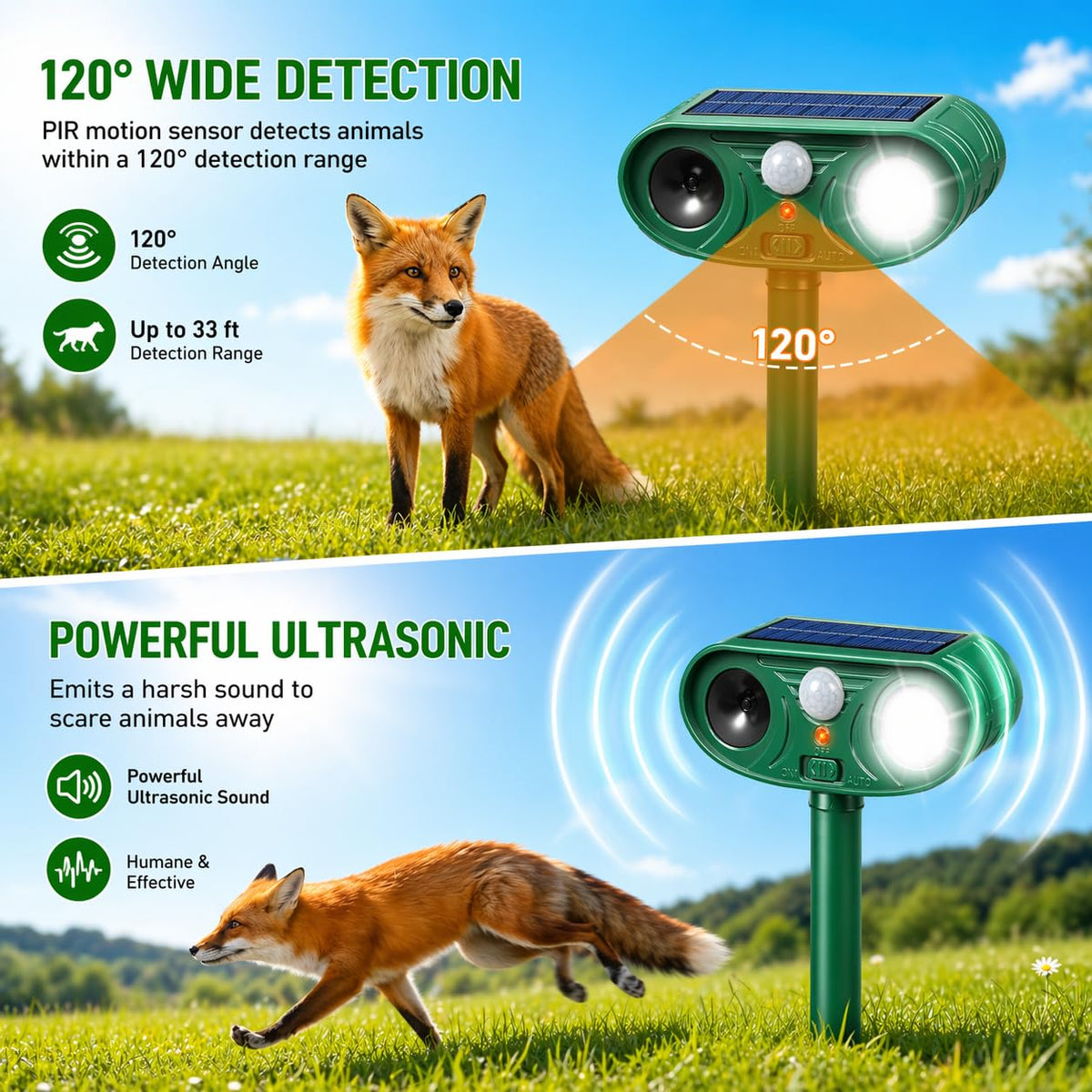ZLieatmp led-strobe-light enhances visibility to deter animals at night