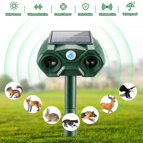 ZLieatmp Solar Animal Repellent dusk-ready design for nighttime deterrence.