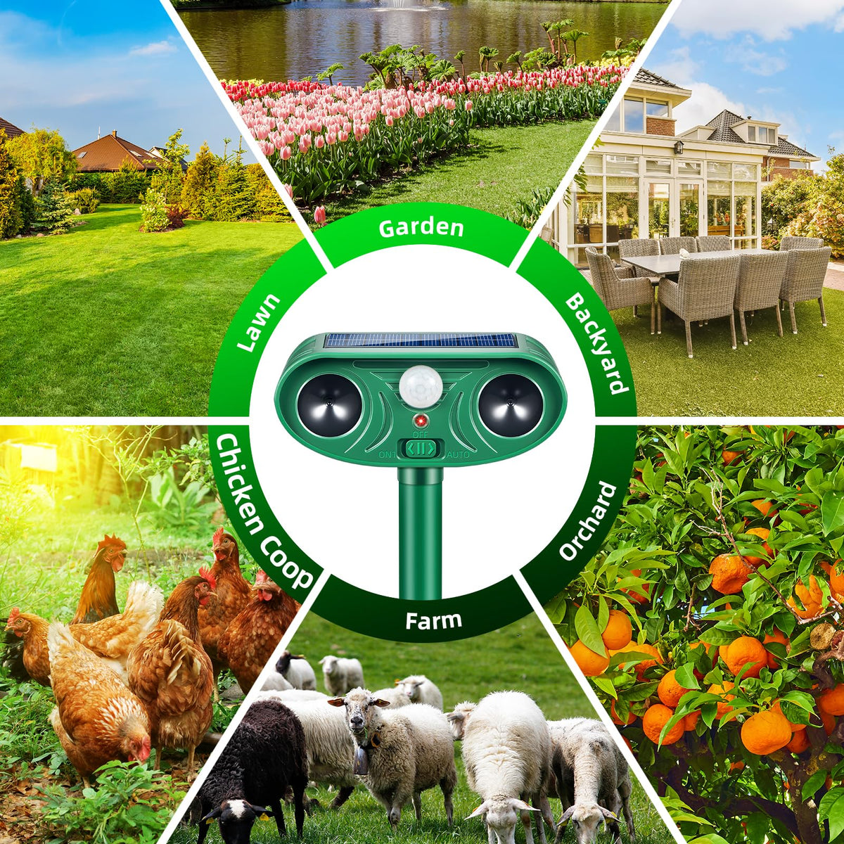 ZLieatmp solar animal repeller coop and driveway deterrence for pets and wildlife.