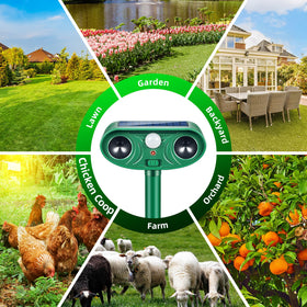 ZLieatmp solar animal repeller coop and driveway deterrence for pets and wildlife.