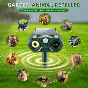 ZLieatmp deterrent with light flashes for nighttime protection