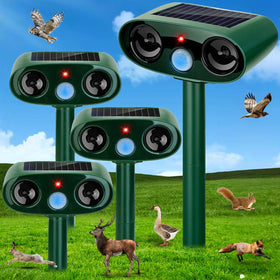 ZLieatmp solar animal repeller with movement sensor deters wildlife from your garden