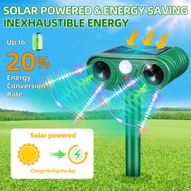 ZLieatmp solar animal repeller solar panel emphasizes energy-efficient operation.