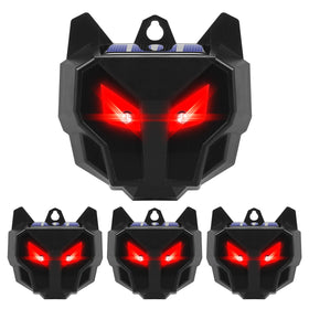 ZLieatmp solar nocturnal deterrent with dual eyes reduces nighttime pest activity