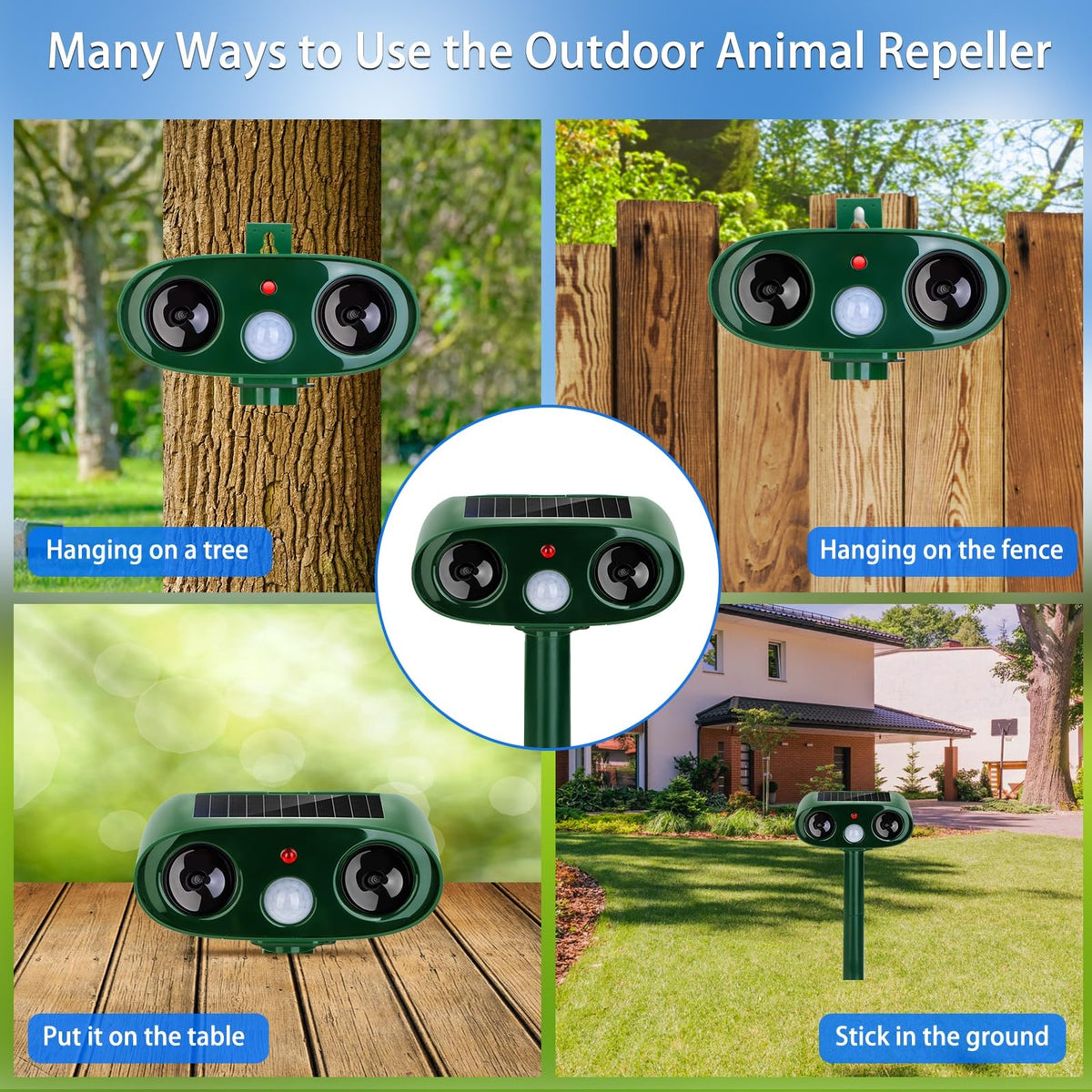 ZLieatmp 4-pack installation friendly design offers versatile yard coverage