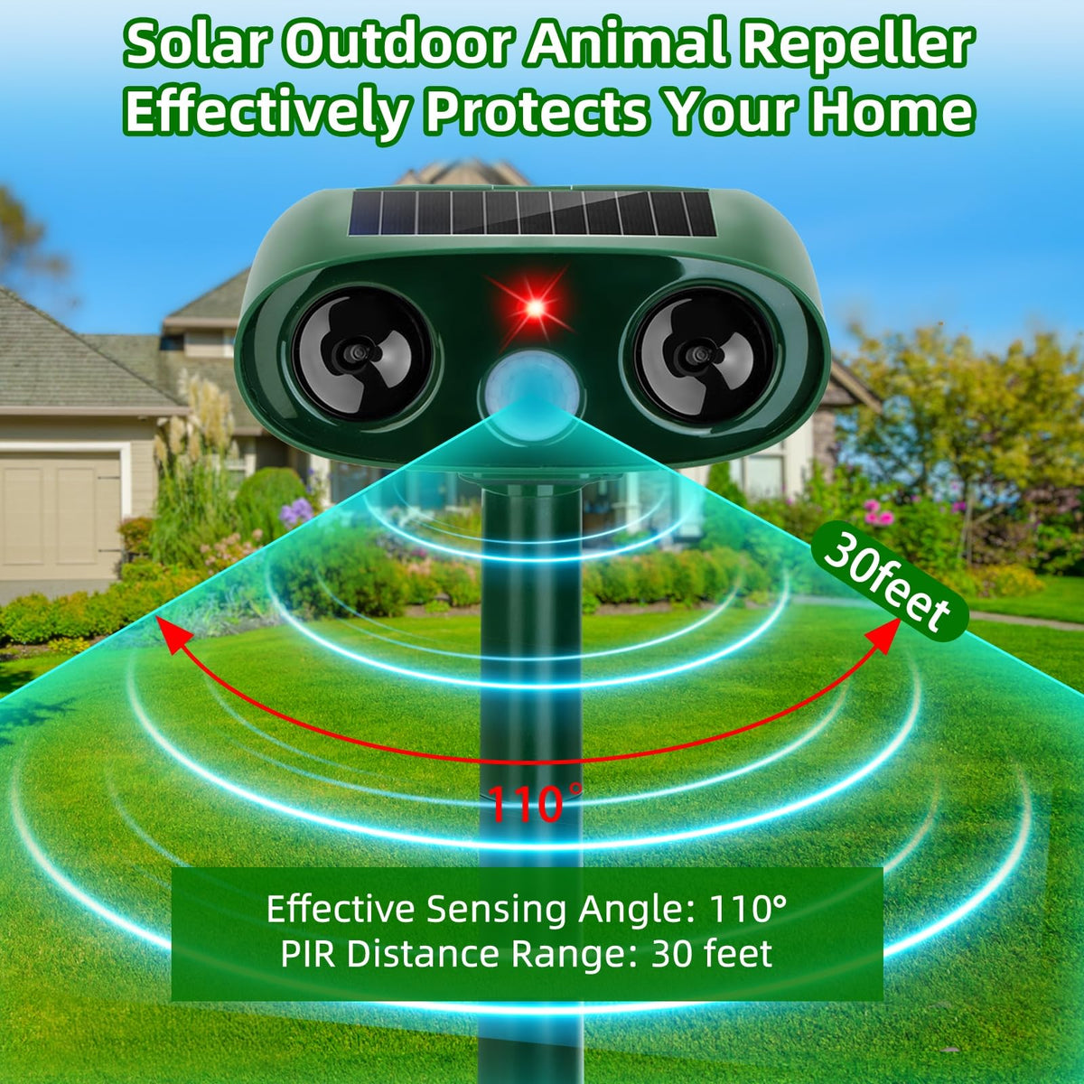 ZLieatmp weatherproof IPX65 deterrent withstands rain and snow for year round protection