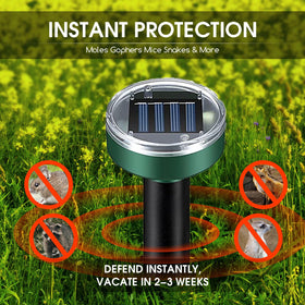 ZLieatmp weatherproof IP44 casing endures rain, snow, or sun for year-round pest deterrence.