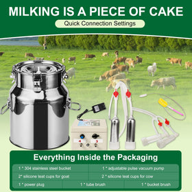 Zlshmoee cordless milker powered by 5200mAh battery for mobile dairy tasks