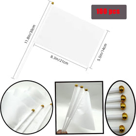 ZLY white flag with round top sticker for durable labeling.