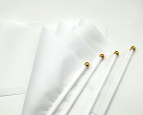 ZLY white flags for party decor and table accents.