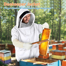 ZMHBKPS Bee Suit breathable veil ensures comfortable hive work with visibility.