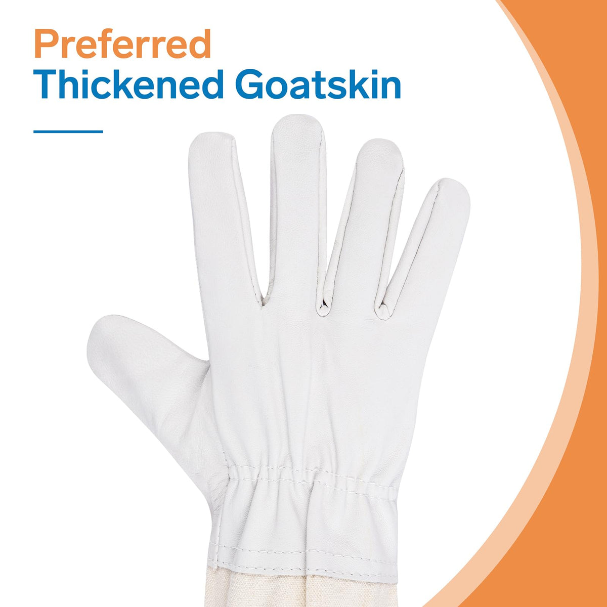 ZMHBKPS gloves with canvas sleeve and elastic cuff for secure hive tool handling