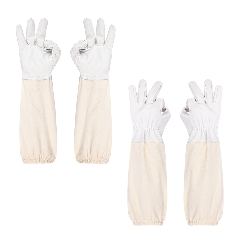 ZMHBKPS beekeeping gloves with goatskin palm for durable protection during hive work