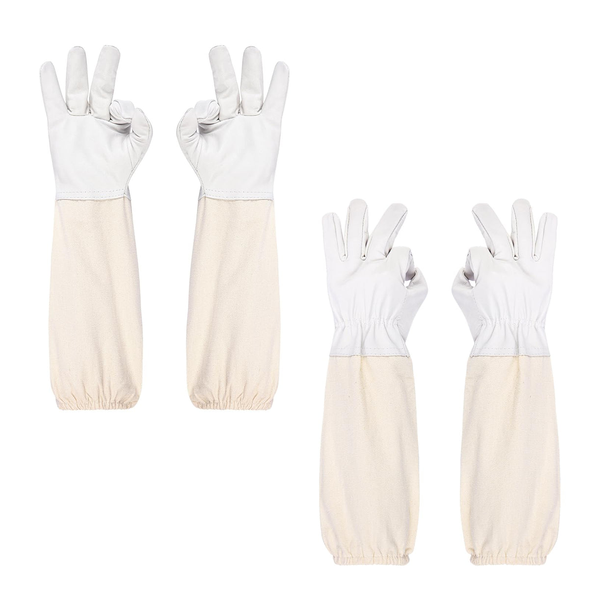 ZMHBKPS beekeeping gloves with goatskin palm for secure hive-tool grip