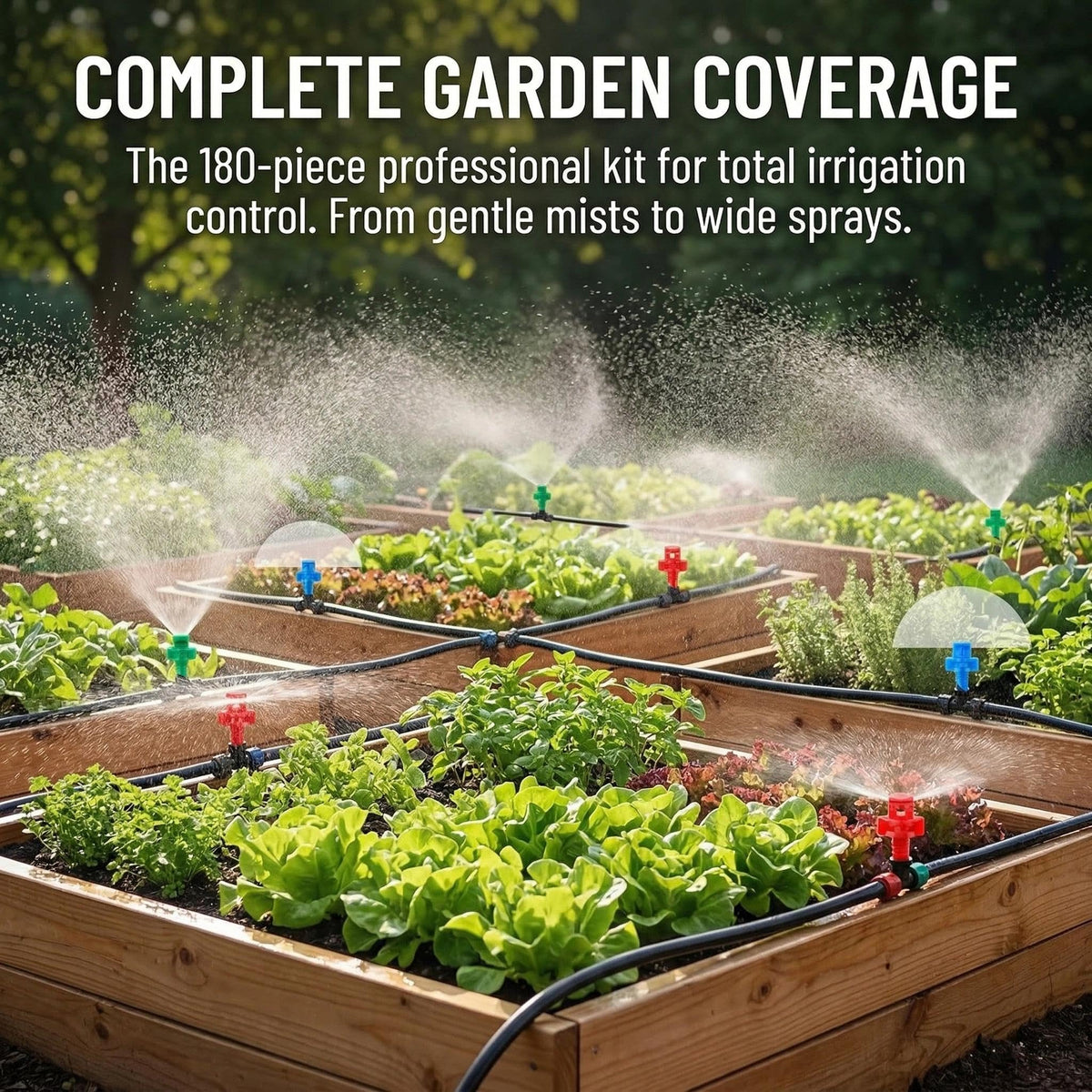 ZMLTLMG drip emitters red 360° close-up for full-area watering
