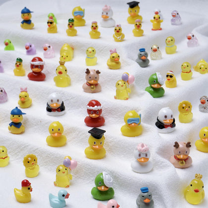 ZMRU glitter duck figurine adds sparkle to fairy gardens.