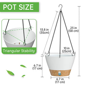 ZMTECH 10-Inch planter with thickened sidewalls for durable, odorless plastic.