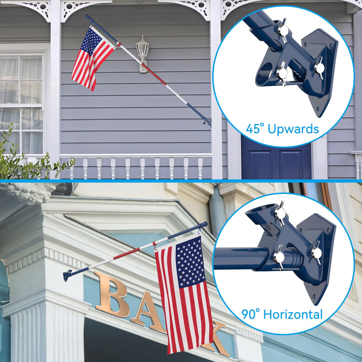ZMTECH tangle-free rings shown for smooth flag movement
