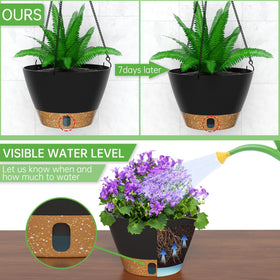 ZMTECH indoor decor setup showing hanging planters in living space