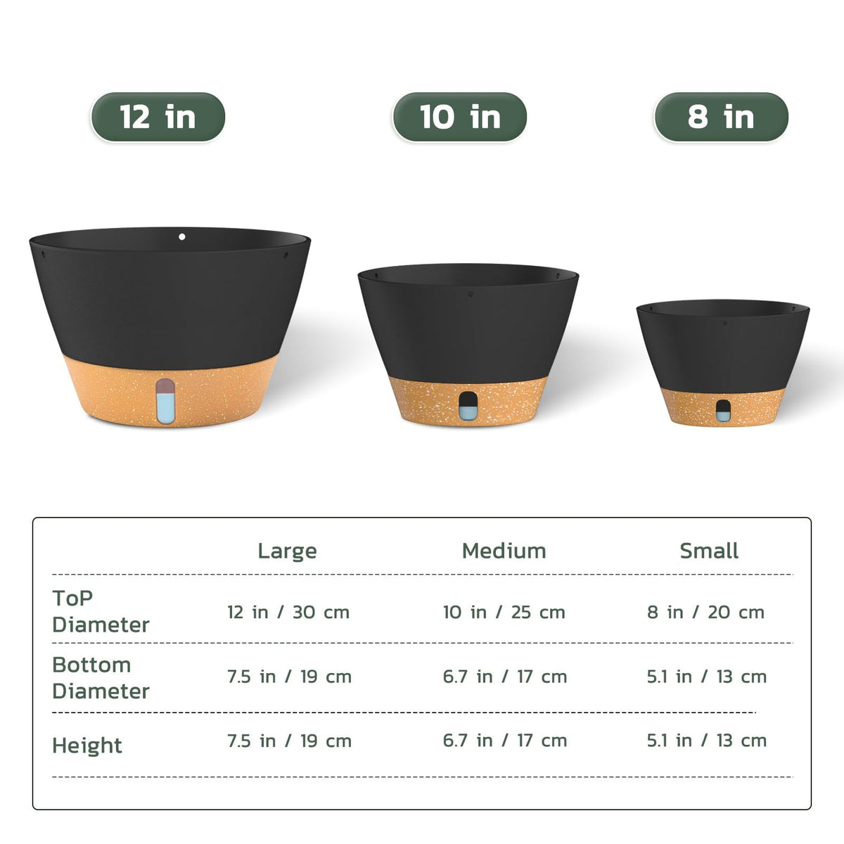 ZMTECH outdoor friendly 8 inch hanging planter for patio or balcony