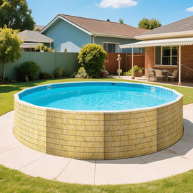 ZNCMRR balcony privacy fence roll blocks direct sun while letting breeze through.