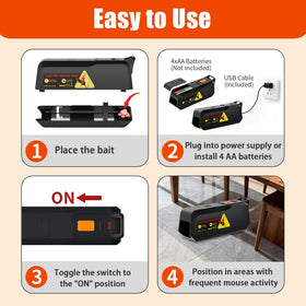 ZNZTO Electric Mouse Trap 2-Pack no-touch dump for hygienic disposal.