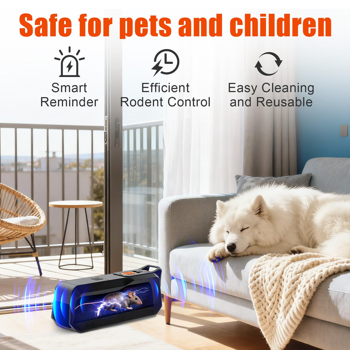 ZNZTO Electric Mouse Trap 2-Pack two conductive plates enable safe activation.