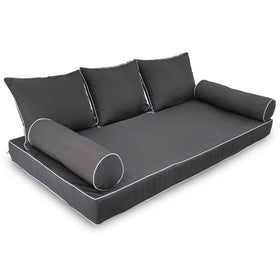 ZOALXZNT twin-size porch swing bed cover protecting cushions from rain and sun.