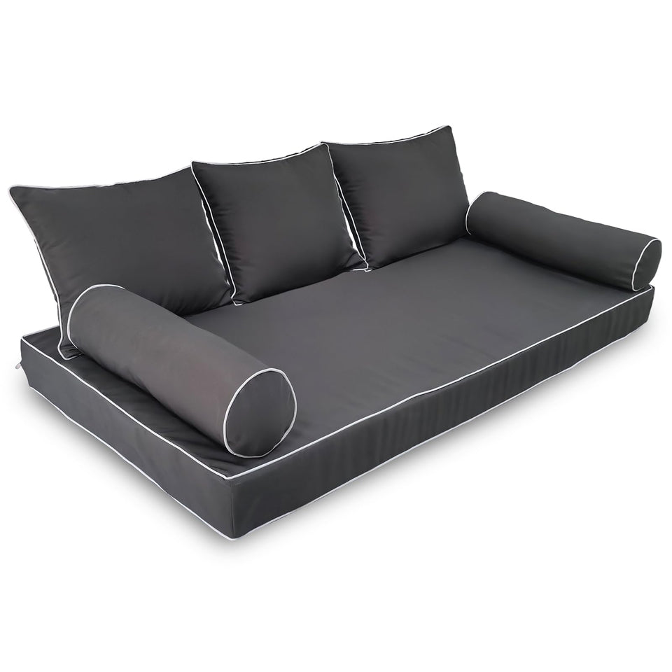 ZOALXZNT twin-size porch swing bed cover protecting cushions from rain and sun.