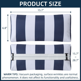 ZOBGOWE outdoor pillows with adjustable strap fit most standard chairs securely.