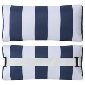 ZOBGOWE stripe chaise headrest pillow offers comfortable neck support for outdoor lounging.