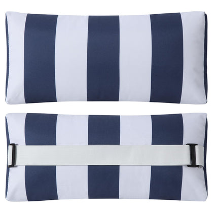 ZOBGOWE stripe chaise headrest pillow offers comfortable neck support for outdoor lounging.