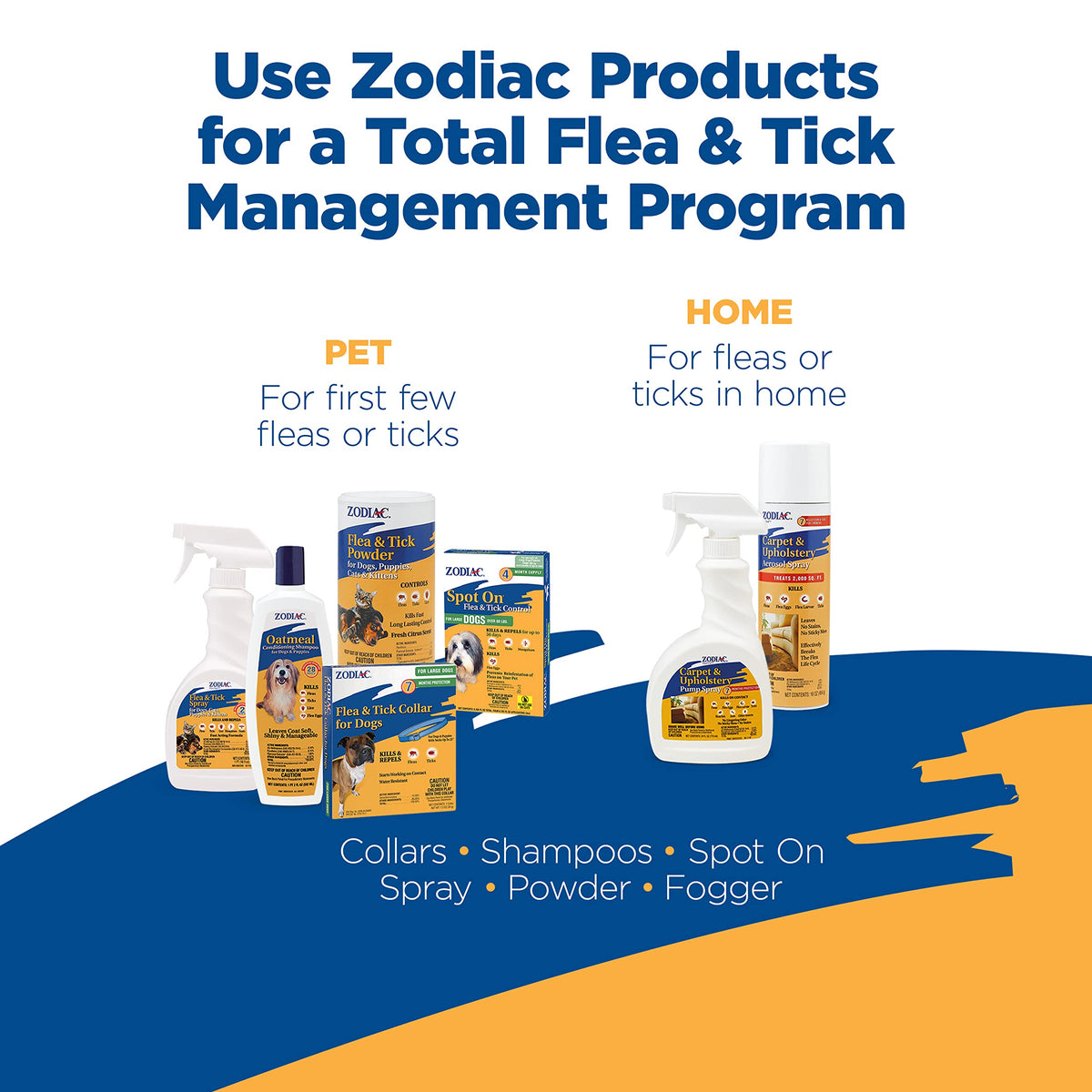 Zodiac Fogger kills cockroaches, ants, spiders and other listed insects.