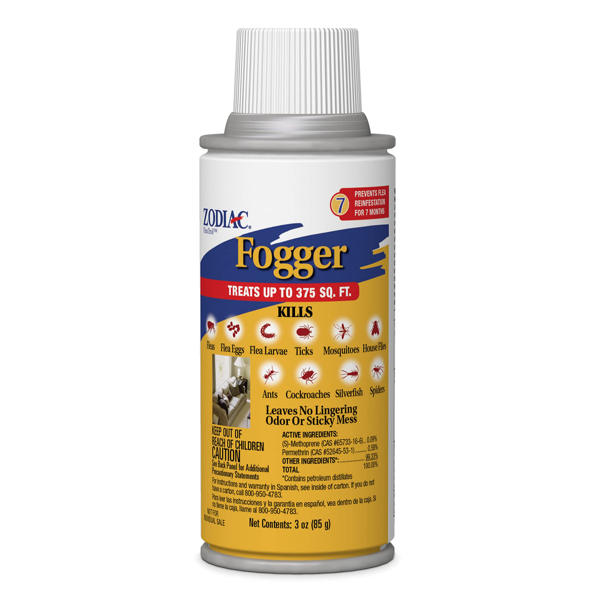 Zodiac Fogger leaves no odor or stains after fogging.