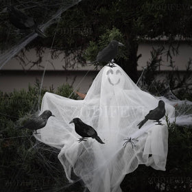 ZODIFEVI Bonarty crows in flight pose, adds drama to outdoor scenes.