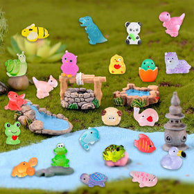 ZODUXI glow mini resin animals cow cute focal point.