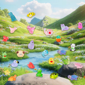 ZODUXI glow mini resin animals set for miniature landscapes.