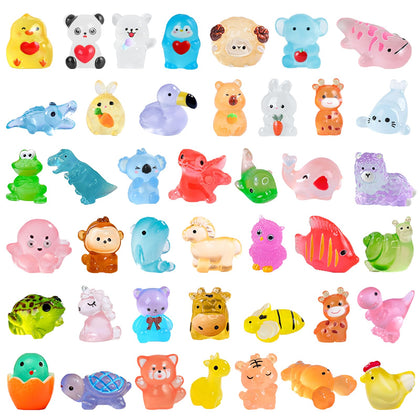 ZODUXI glow mini resin animals duck for day-and-night decor.