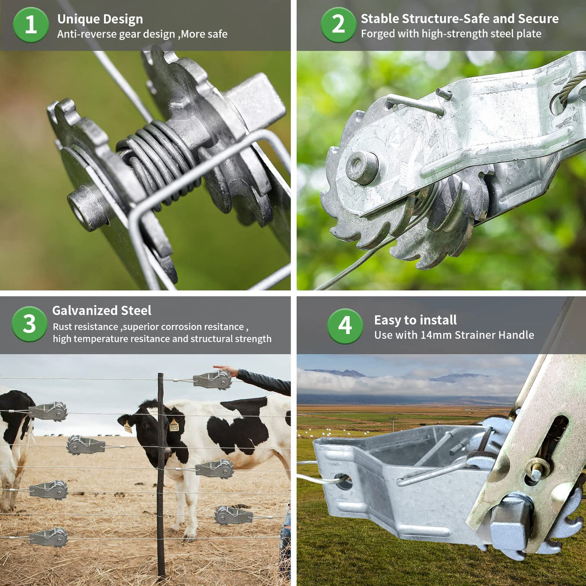 Zoiut inline wire tensioner close-up highlights robust tensioning mechanism.