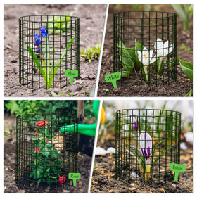 ZOKCC dark green cages blending with garden scenery while shielding blooms.