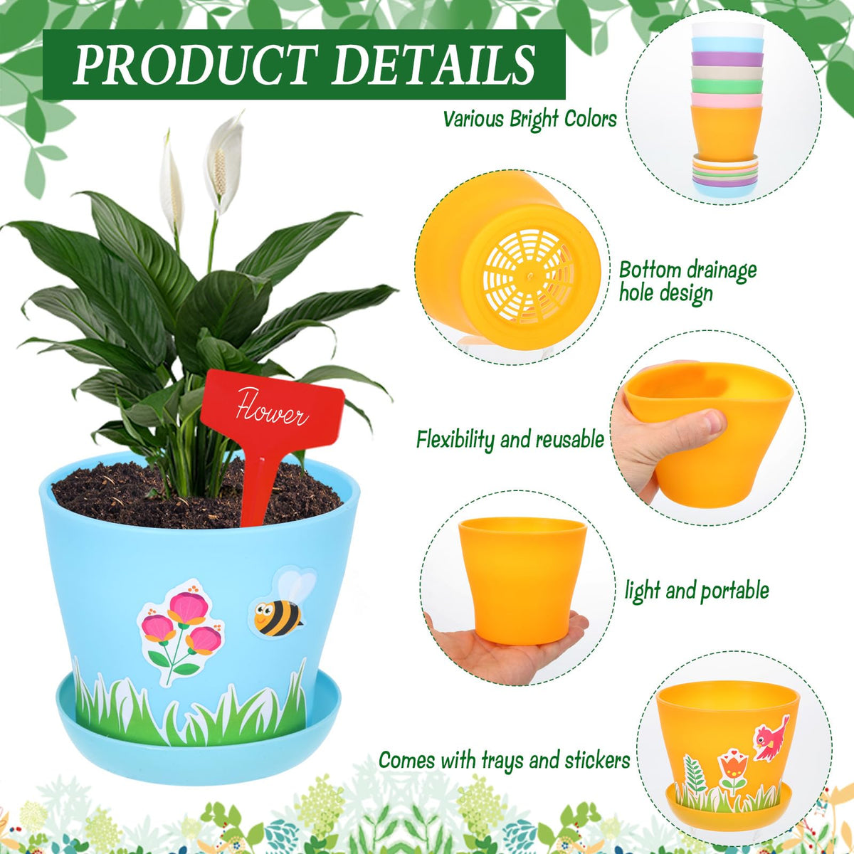 Zoketriton plant tags for garden pots to label seedlings and care notes.