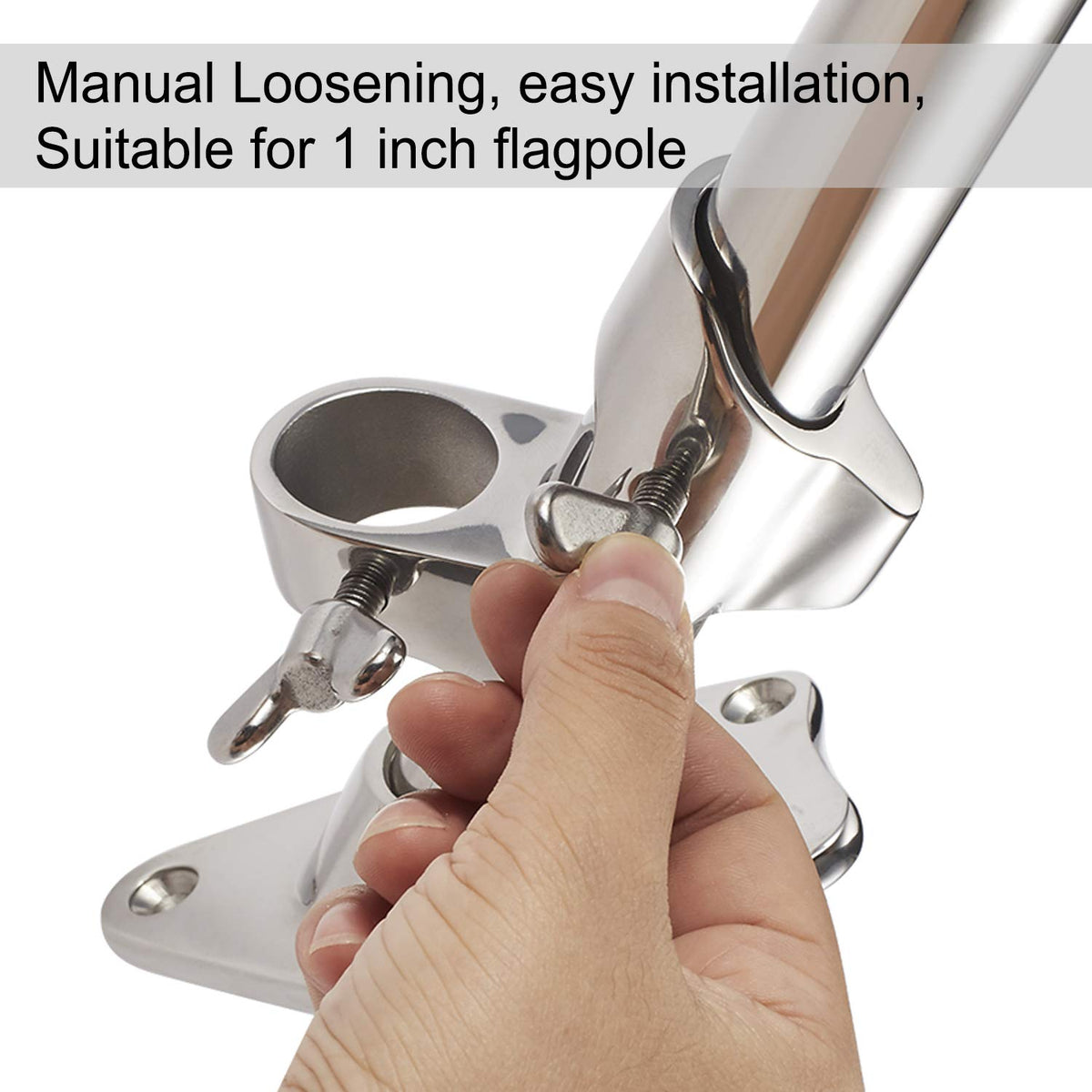 ZOMCHAIN 1in flag pole bracket fits standard poles securely.