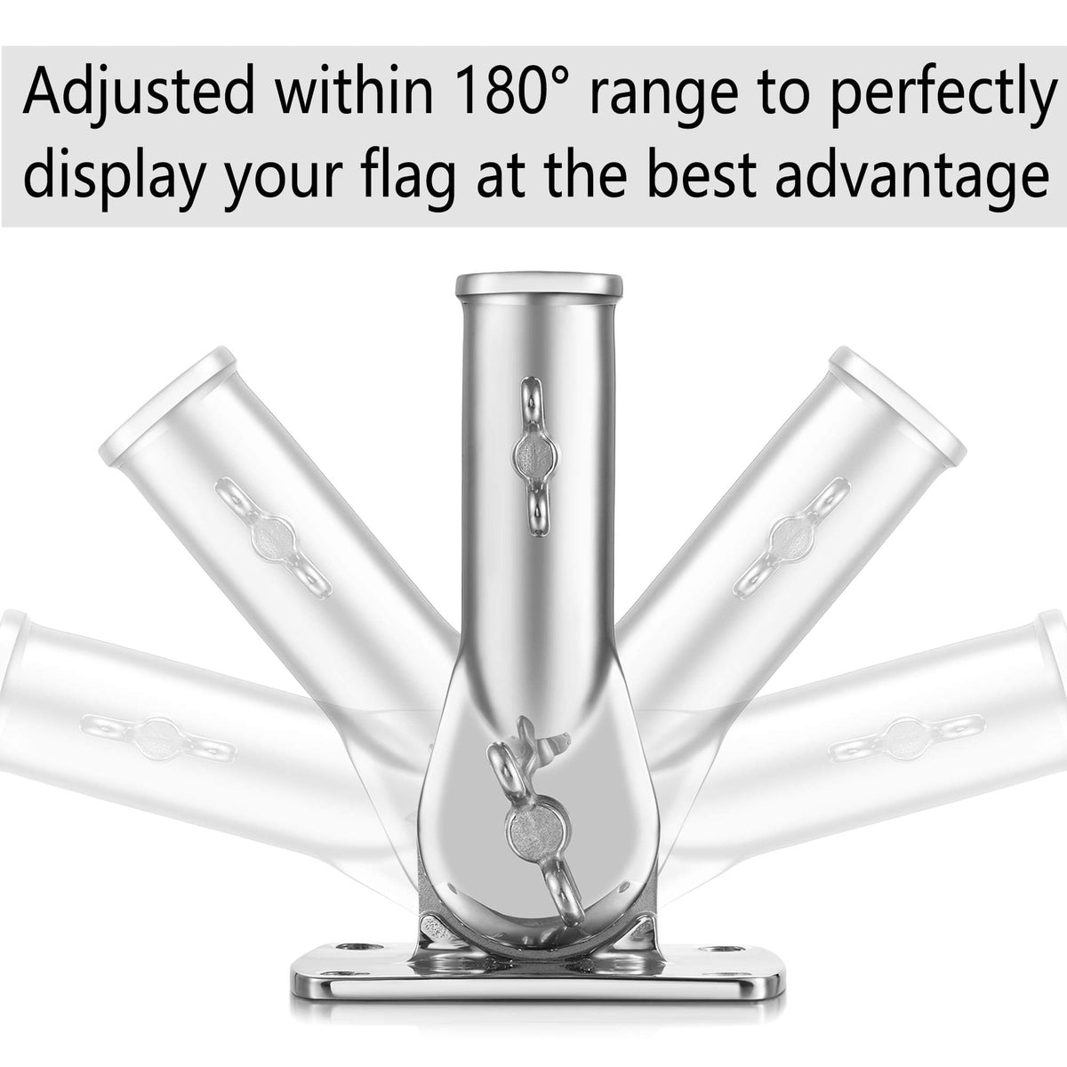 ZOMCHAIN heavy-duty flag holder kit ready for yard or boat use