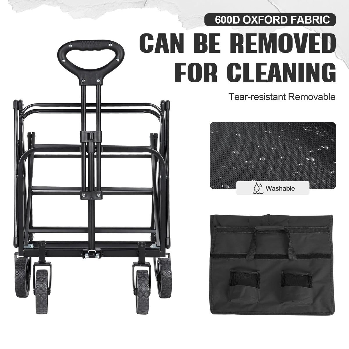 ZOMEYLPO wagon carries groceries or gear up to 200 lbs.