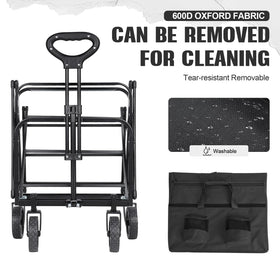 ZOMEYLPO wagon carries groceries or gear up to 200 lbs.
