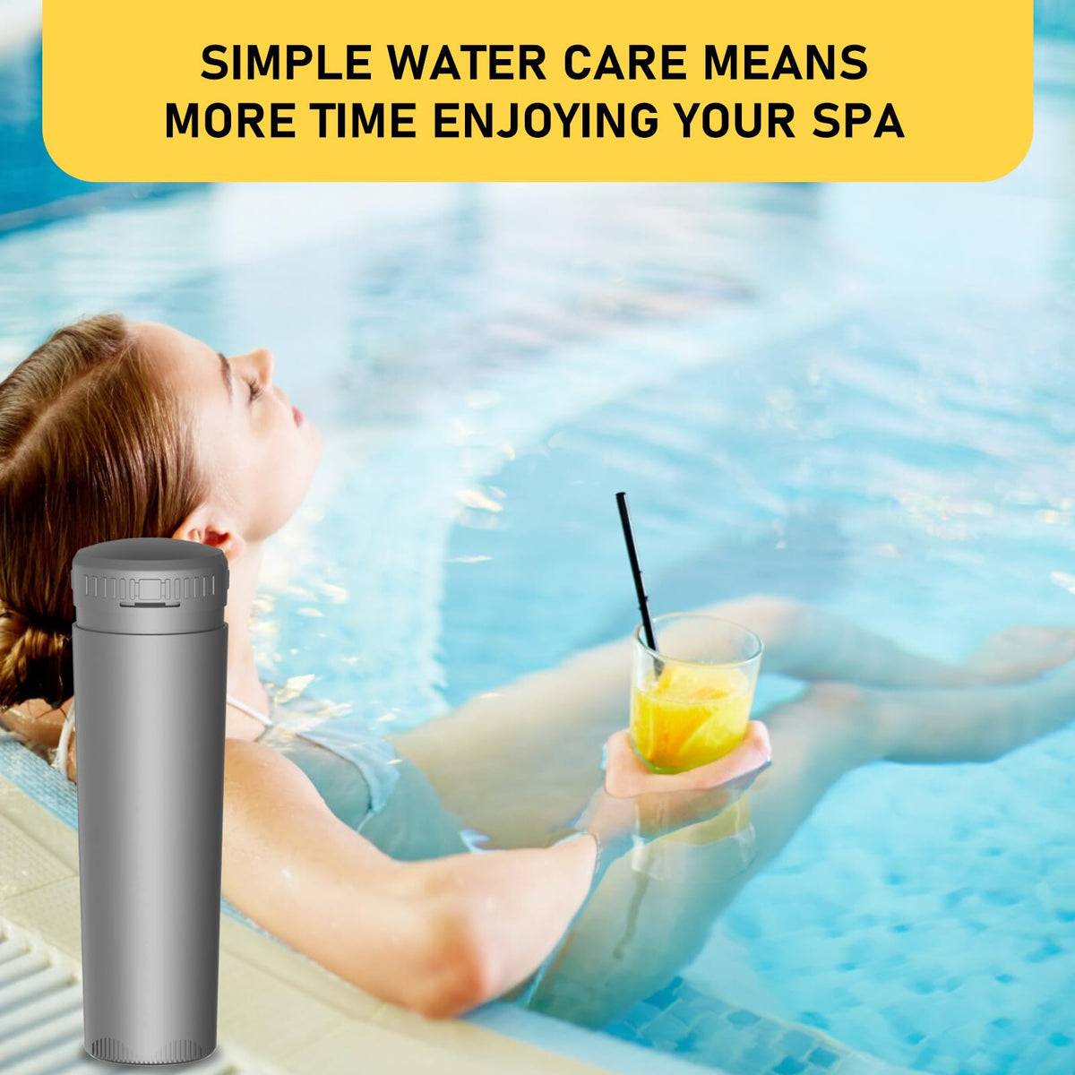 Zomixzo mineral cartridge in use providing softer water for skin.