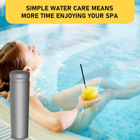 Zomixzo mineral cartridge in use providing softer water for skin.