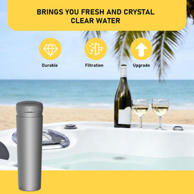 Zomixzo replacement cartridge with snap-in design for quick spa maintenance.