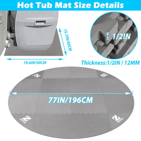 ZOMOFEW hot tub mat assembly ease enables quick setup