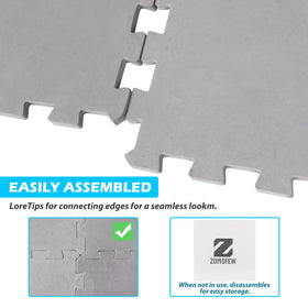 ZOMOFEW hot tub mat interlocking design makes setup and storage easy